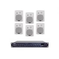 Система фонового звука DV audio LA1206PB5W для помещения до 160м.кв. (комплект для фоновой музыки)